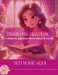 Cópia de Diario da gratidão rosa